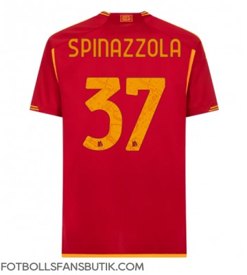 AS Roma Leonardo Spinazzola #37 Replika Hemmatröja 2023-24 Kortärmad